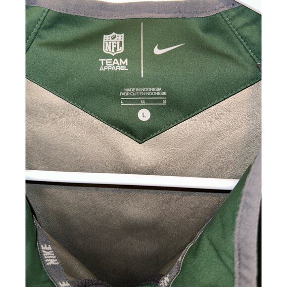 Nike NFL Team Apparel Mens Pullover Jacket Sz Large New York Jets 1/4 Zip - Picture 4 of 12